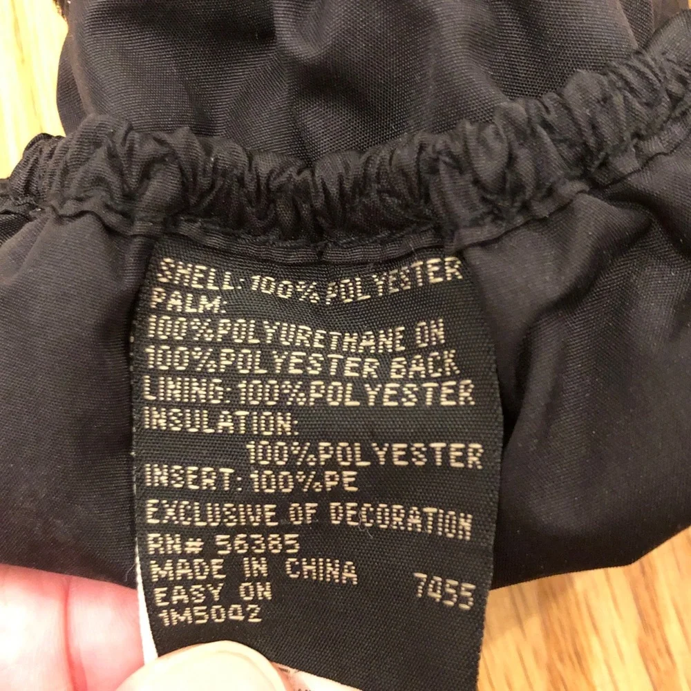 Gordini Kids Black Winter Snow Ski Mittens Size XL EUC